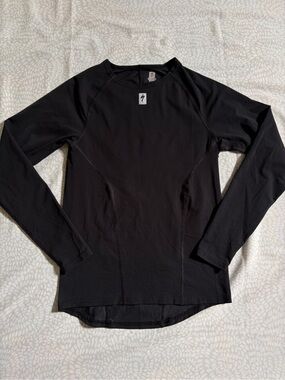 Specialized long-sleeve black compression base layer shirt